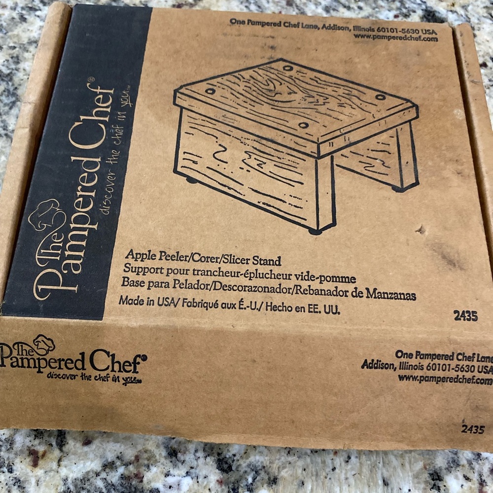 Pampered Chef, apple, peeler, corer slicer stand